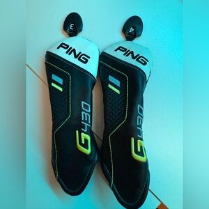 Ping Black Leather Golf Hybrid Headcover